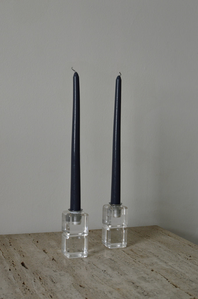 LUCITE CANDLE HOLDERS (SET)