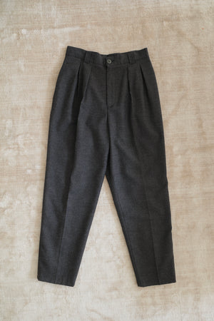 CHARCOAL GREY WOOL TROUSERS