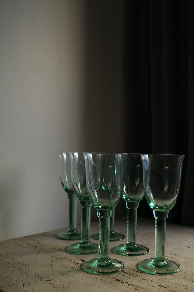 GREEN WINE GLASSES