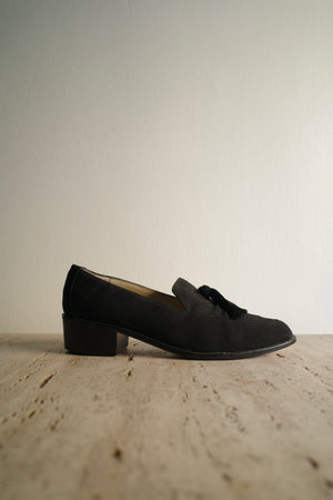 BLACK TASSEL LOAFERS